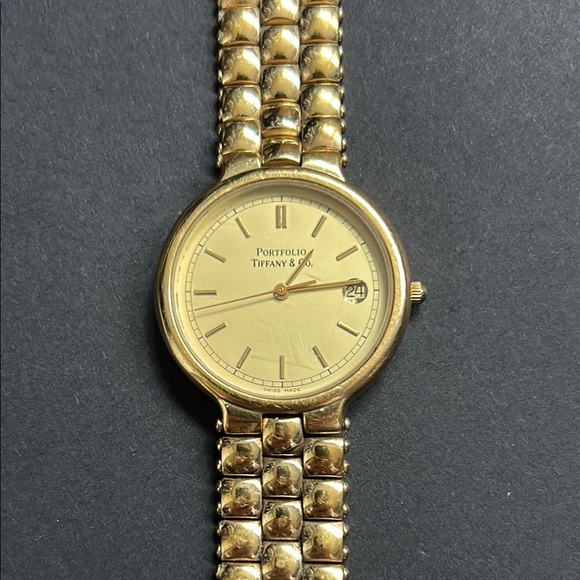 Tiffany & Co. Accessories - Tiffany & Co‎ Portfolio women’s vintage unique gold plated watch one size